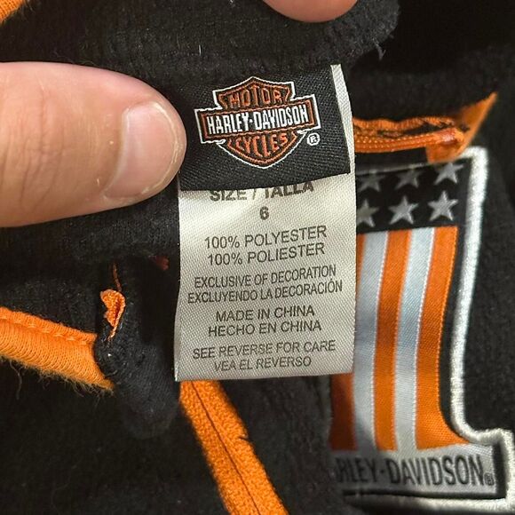 Harley Davidson Quarter Zip Fleece Sweatshirt - Picture 4 of 4